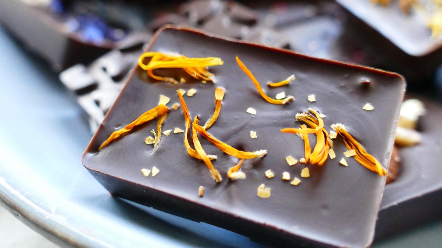 Recette : chocolats fleuris