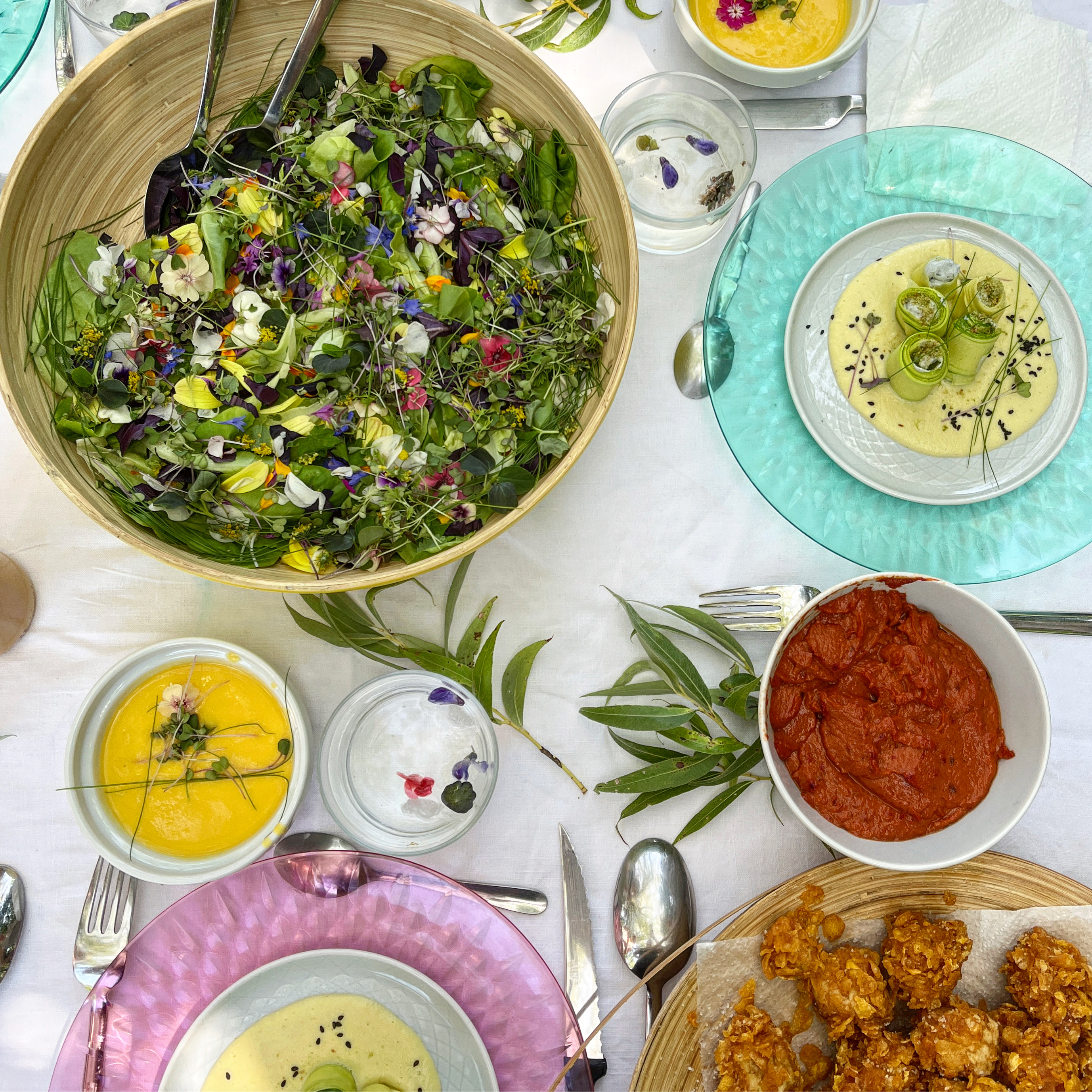 table salade mesclun